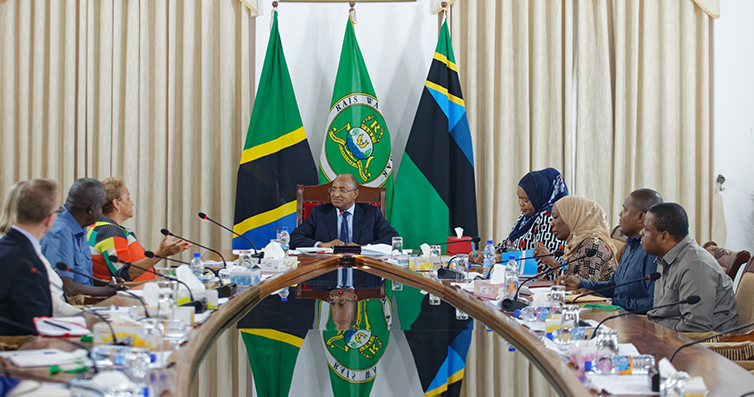 Zanzibar President Dr Hussein Ali Mwinyi with AARP & HelpAge Tanzania